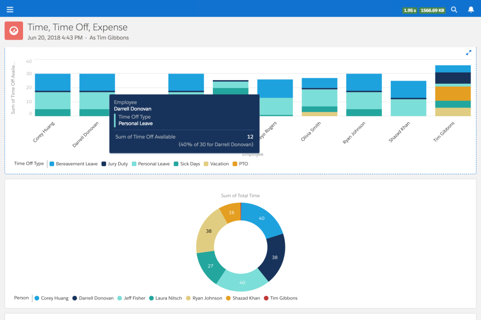 screenshot of BiznusSoft HR